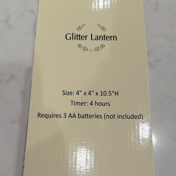 Charming White Glitter Lantern with Birdhouse Accent - Picture 3 of 5